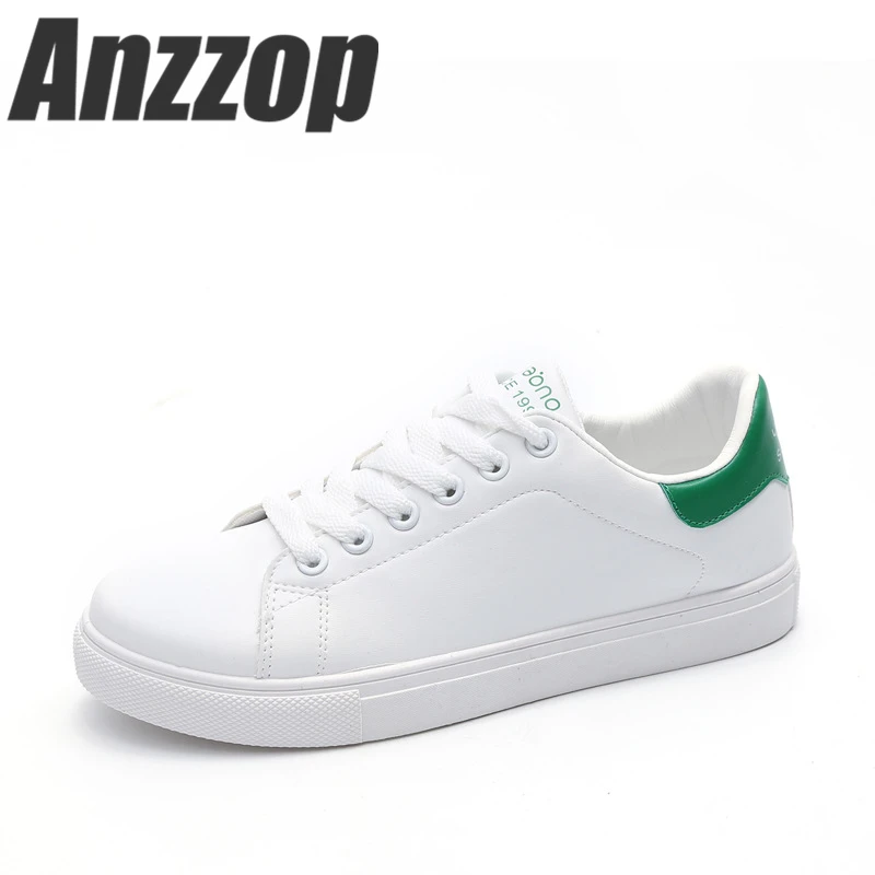 

2019 Women Sneakers Fashion Breathble Vulcanized Shoes Pu leather Platform Lace up Casual White Tenis Feminino Zapatos De Mujer