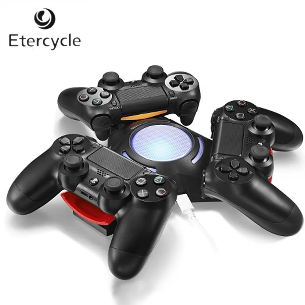 

Triangle Triple Port Charge Station with LED Light USB Charger Charging Dock For Sony Playstation 4 PS4 Dualshock 4 Controller