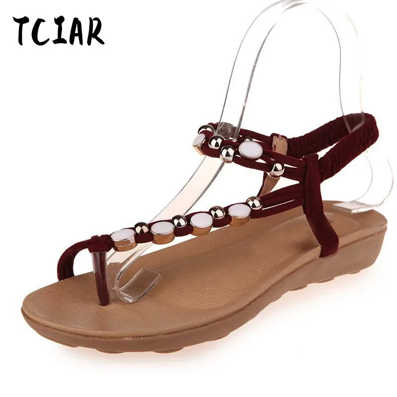 bohemian sandals flat