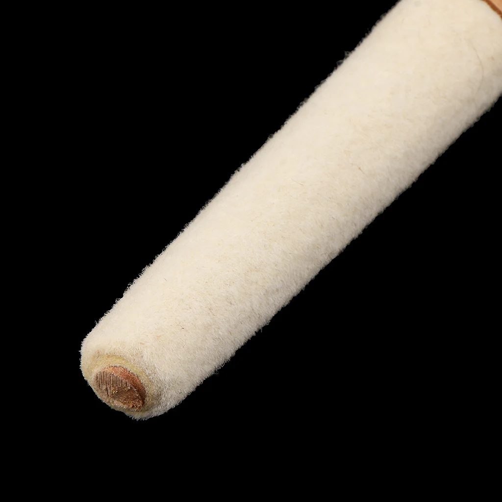 MagiDeal Mounted Felt Cone Type on Wood Inside Ring Jewelry Polishing Tool