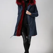 Зимняя куртка женские парки больших из меха енота анорак с капюшоном женщина пиджаки негабаритных одежда 4 цвета