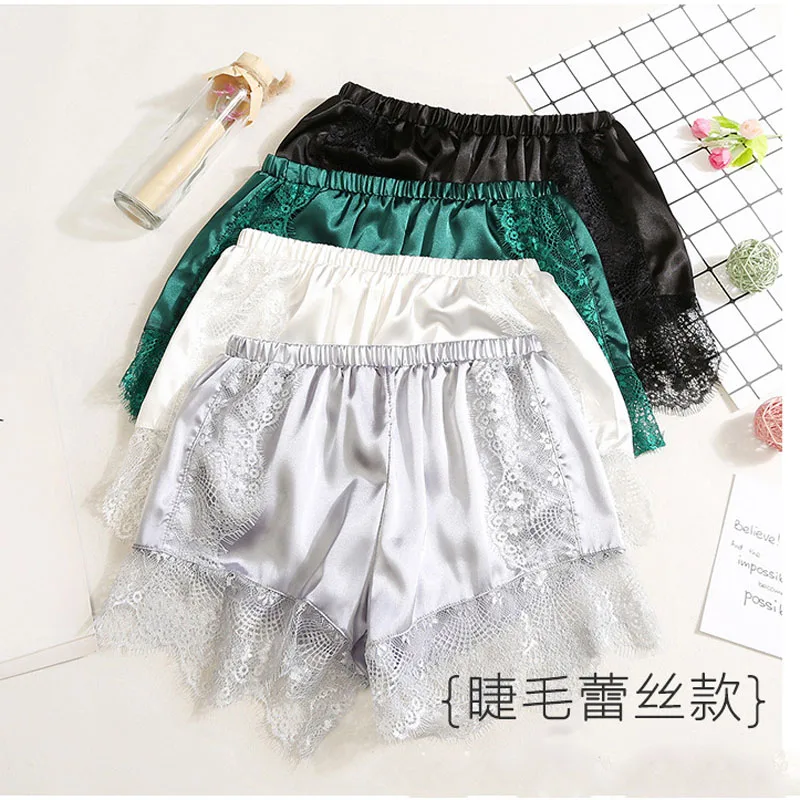 2020 Plus Size Satin Kitten Silky Elastic Waist Women Men Home Sleep Tracksuit Bottom Short Pants Pajama Nightwear Shorts
