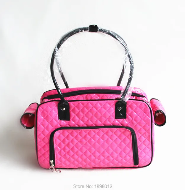 Fashion Pet Pink Leather Dog Carrier Bag Tote Airline Approved Travel