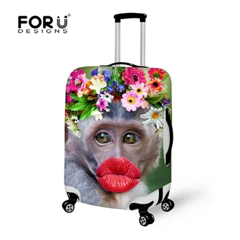 

FORUDESIGNS Funny Lips Monkey Prints Protective Baggage Cover For 18-30 Inch Trolley Suitcase Waterproof Travel Luggage Cover