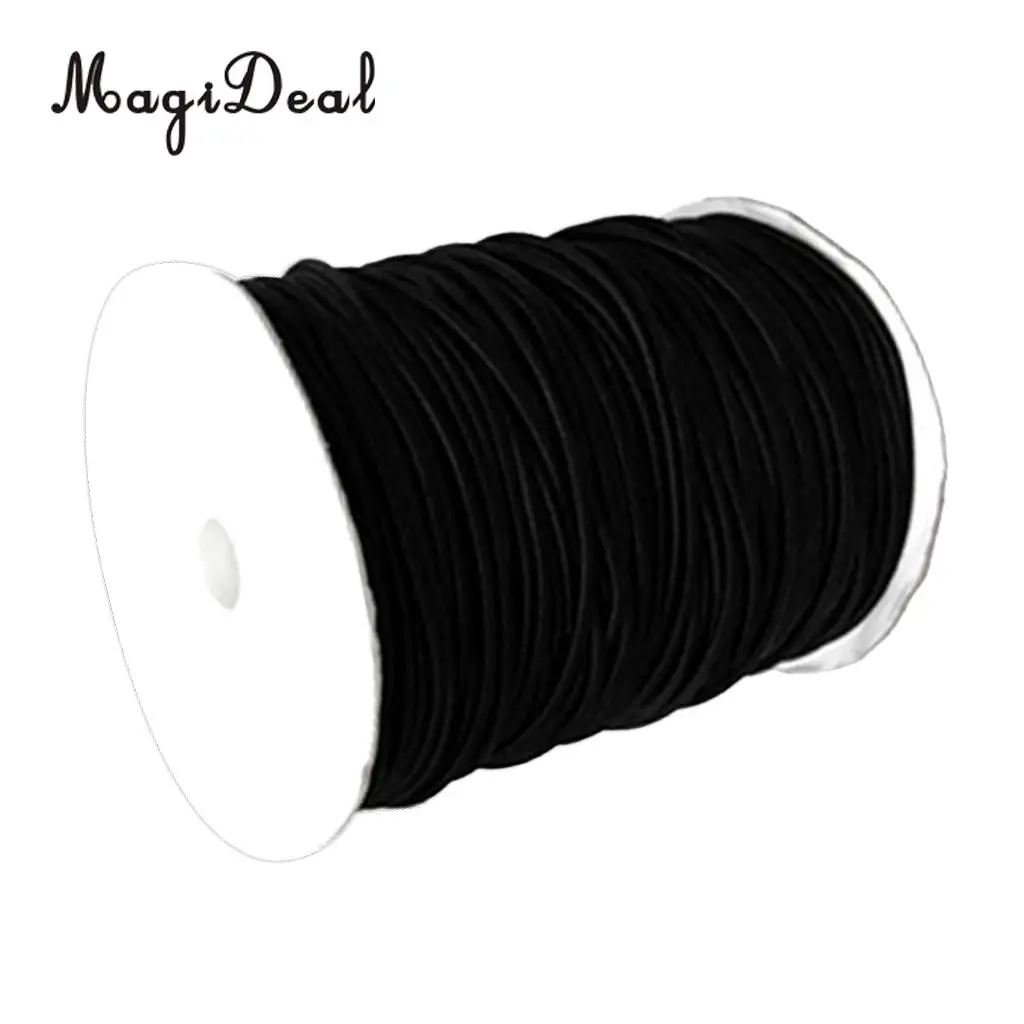 MagiDeal 8mm 1/3/5/10m Black Durable Strong Elastic Bungee Rope UV Sun Protection Shock Cord Tie Down Boats Trailers Roof Rack