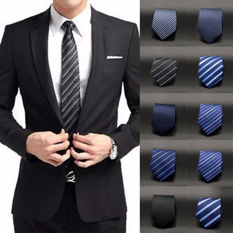 

Men's Ties Solid Narrow Neckwear Polka Dot Twill Men Skinny Silm Necktie Wedding ties 6cm width Party Ties 12 Patterns