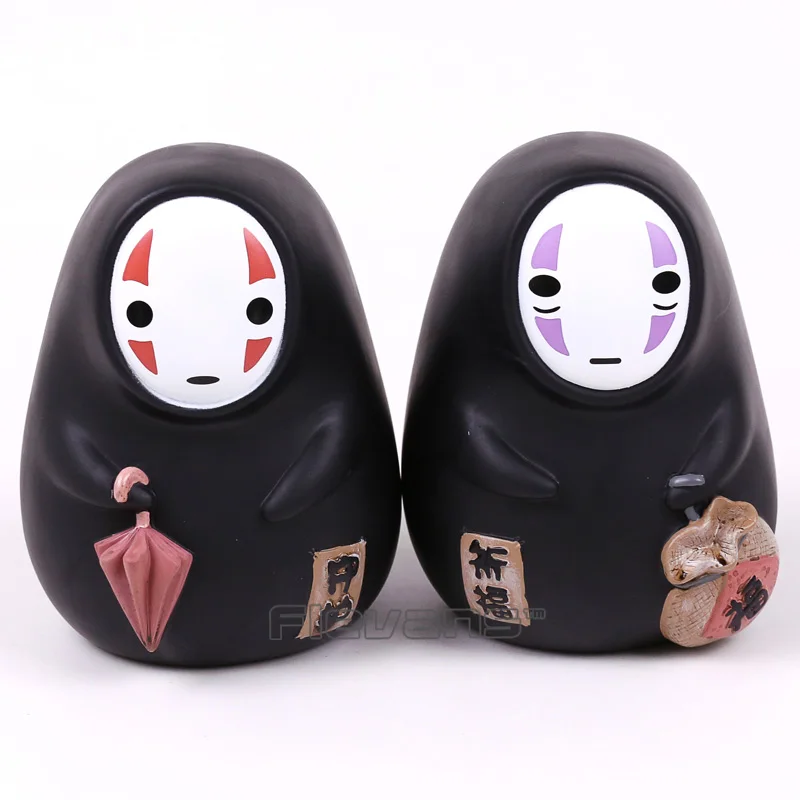  Cute Spirited Away No Face Man Piggy Bank PVC Figure Collectible Model Toy 14cm 2 Styles