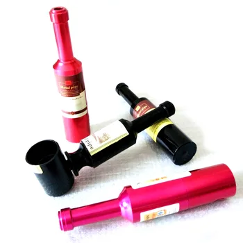 

Red Wine Pipe Smok Metal Portable Pipes Creative Smoking Pipe Herb Tobacco Gifts Gift Grinder Smoke Narguile Random Delivery