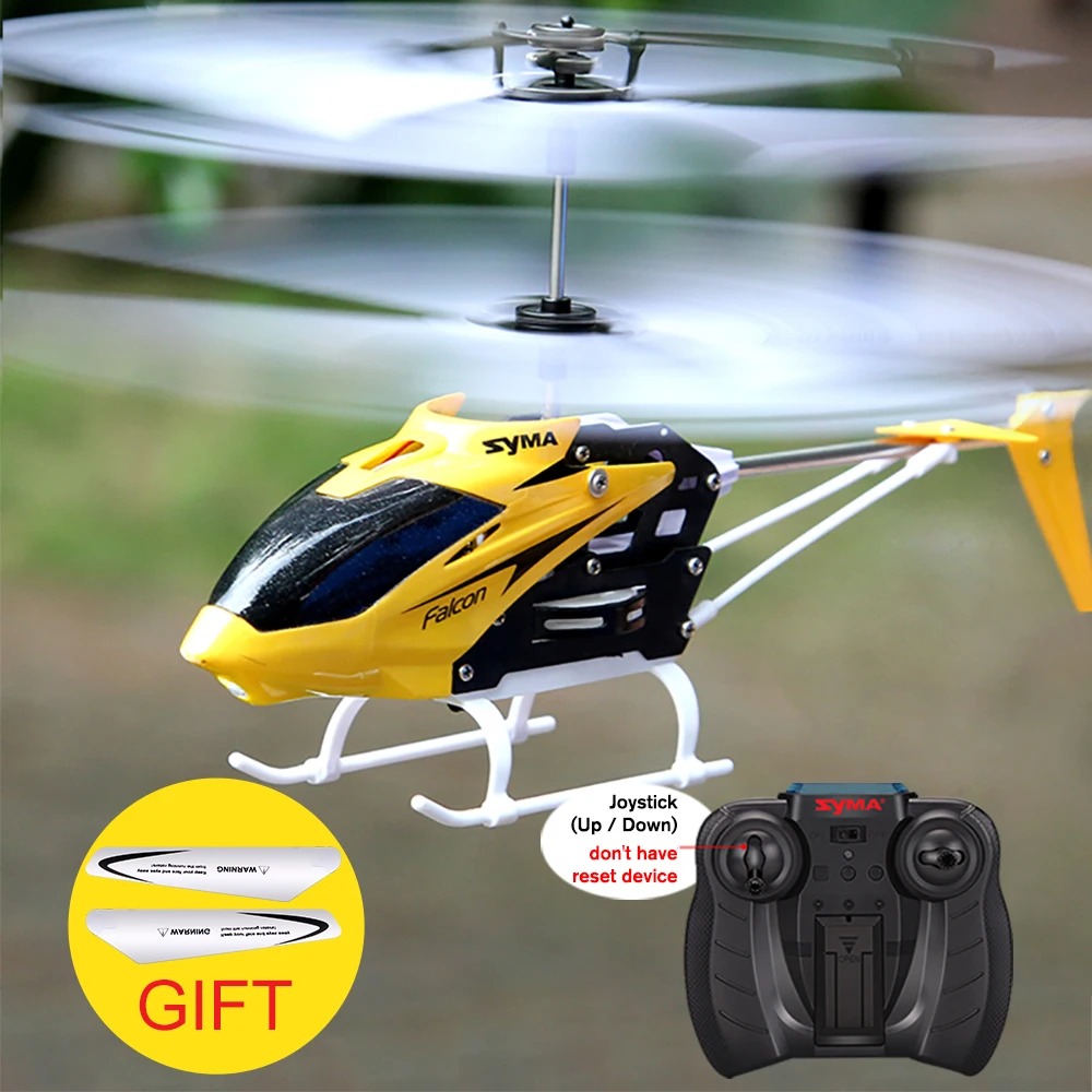 

Syma Official W25 RC Helicopter 2 CH 2 Channel Mini RC Drone With Gyro Crash Resistant RC Toys For Boy Kids Gift Red Yellow