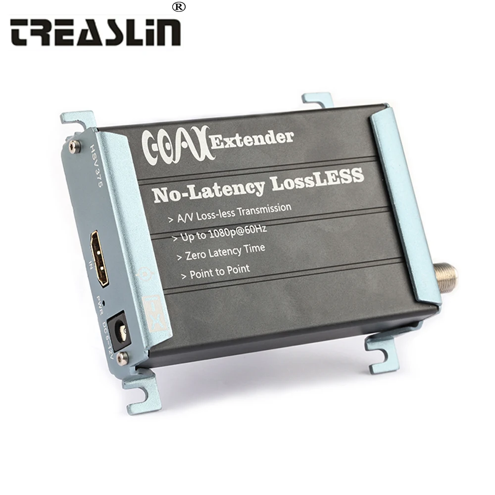 

TreasLin Lossless HDMI extender Over Single Coaxial Cable No Latency HDMI over RG59 RG6 Coax HDMI Sender HDMI Receiver for TV