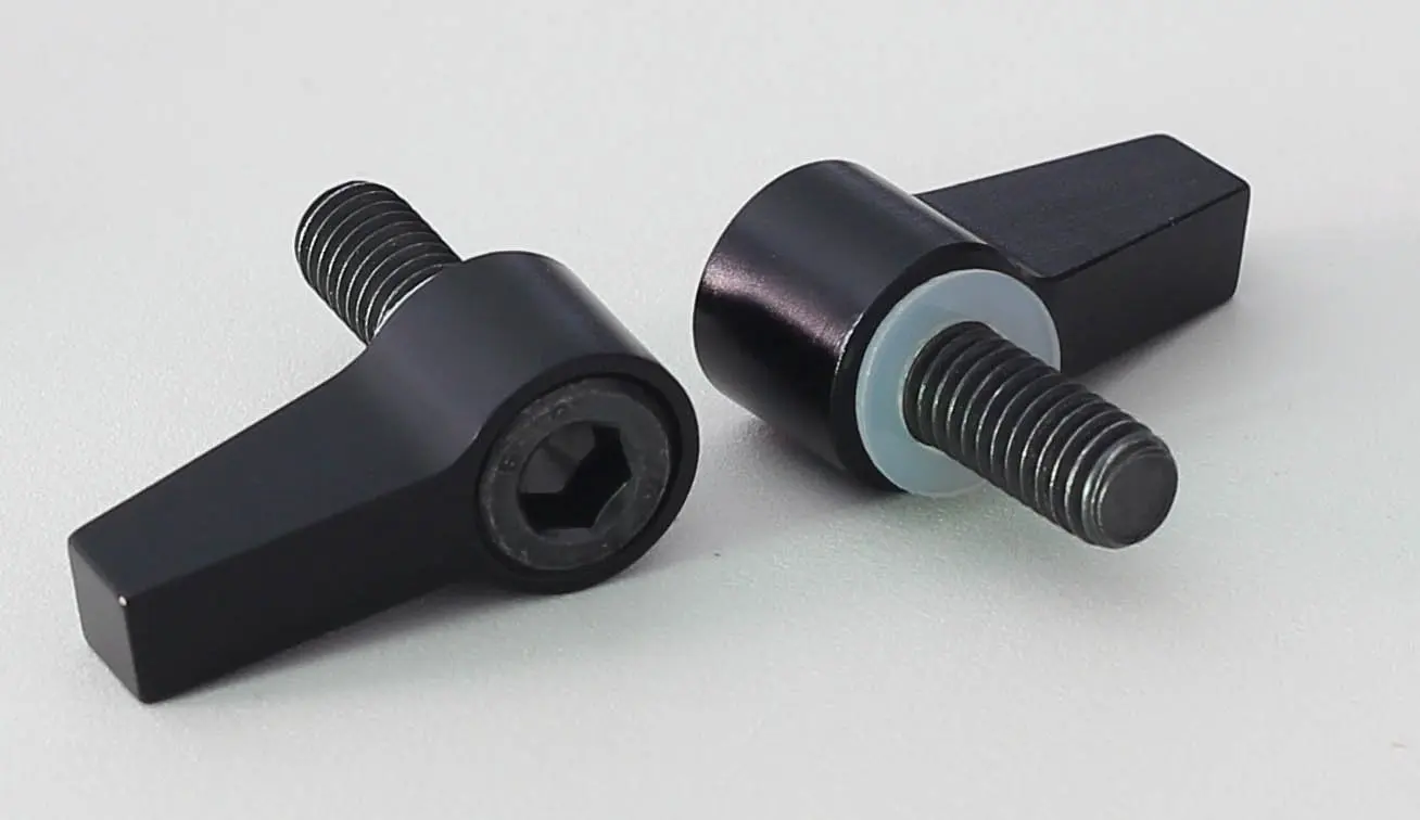 M6 14mm Black Knob Screw L shape Lock for Rod Clamp Support Rail System