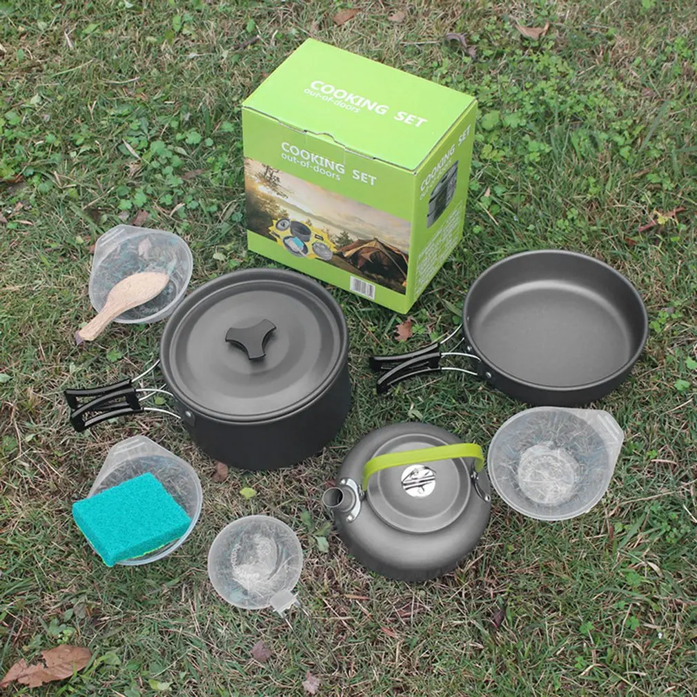 Widesea cookware que acampa al aire libre juego de utensilios de Camping cocina vajilla conjunto vajilla viajes cubiertos utensilios senderismo Picnic Set