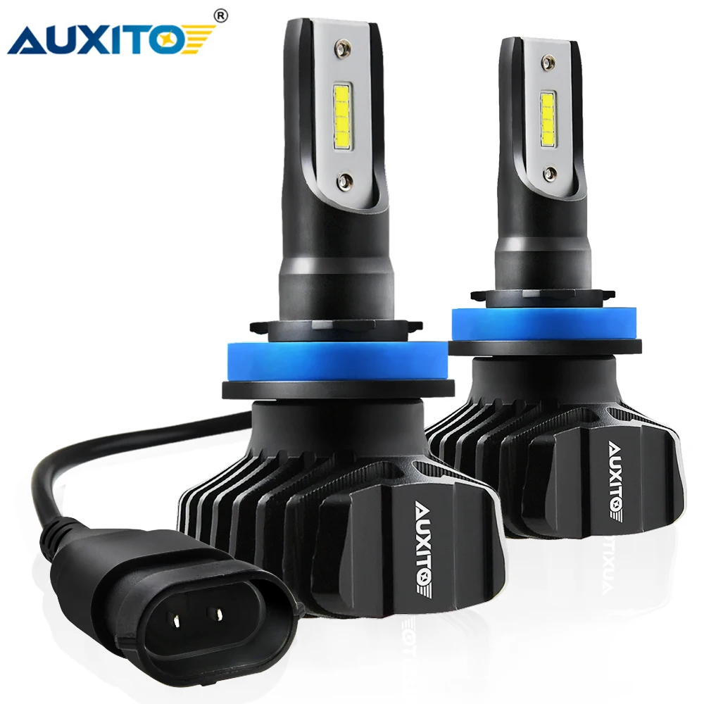 AUXITO 2x9005/HB3 9006/HB4 H4 H8 H9 H11 светодиодный автомобилей головной светильник лампы Автомобильные светодиоды с чипом CSP светильник 9000LM 6500 к авто противотуманных фар с возможностью креативного светильник s DC12V