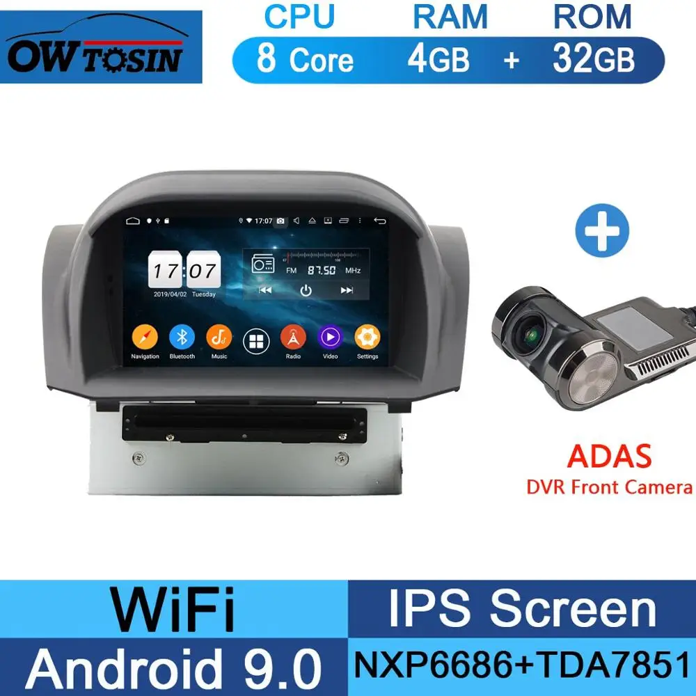 " ips 8 ядерный 4 Гб ram+ 64 Гб rom Android 9,0 автомобильный DVD радио gps для Ford Transit Custom 2013 DSP CarPlay - Цвет: 32G Adas Camera