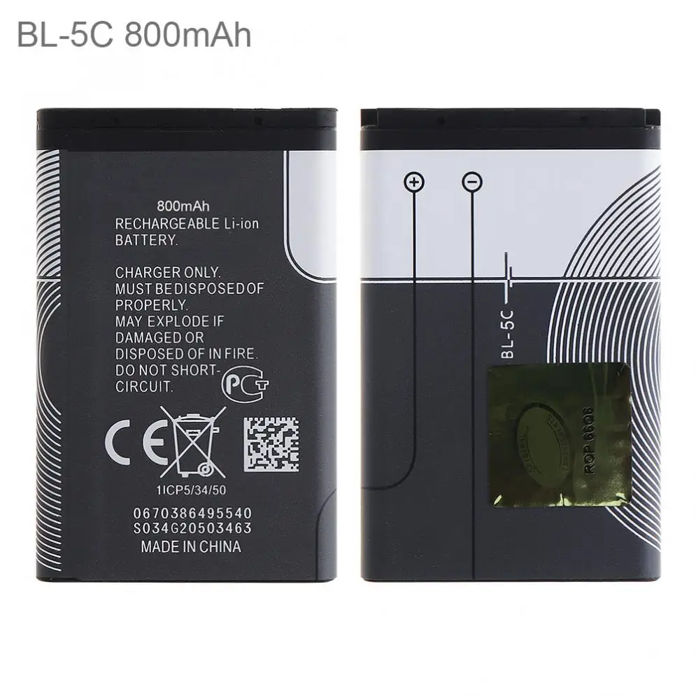 Aliexpress.com : Buy 2pcs BL 5C 3.7V 800mAh Phone Built in