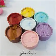 200 шт./лот круглая подарочная упаковка коробка античная ленты Бумага коробка для хранения для кольцо серьги шкатулка Дисплей держатель