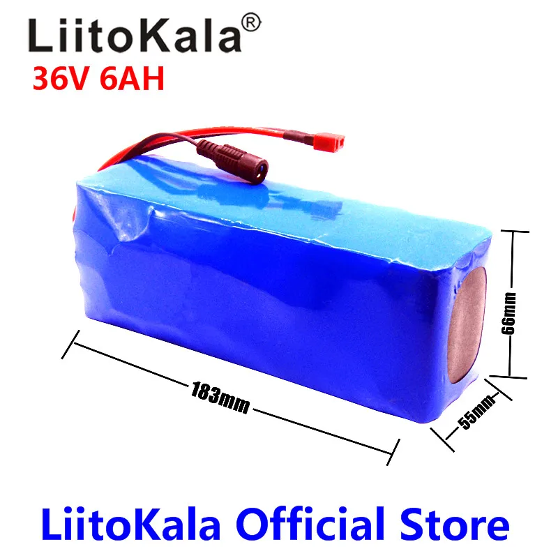 Liitokala 36 V 6Ah 18650 аккумуляторная батарея, модифицированные велосипеды, защита электромобиля с PCB+ 36 V 2A зарядное устройство