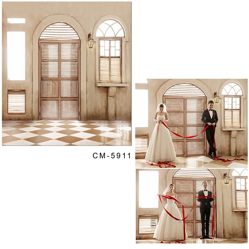 DAWNKNOW Indoor Vinyl Photography Backdrops For Wedding Door Polyester Background Lover Photo Studio CM5911 | Электроника