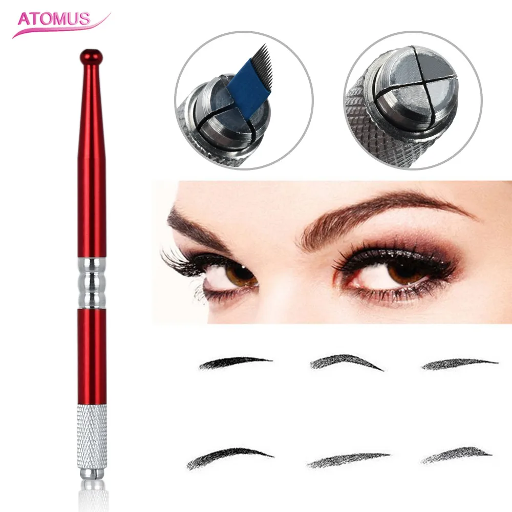 Профессиональный макияж ручная тату ручка ATOMUS Microblading перманентные брови машинка