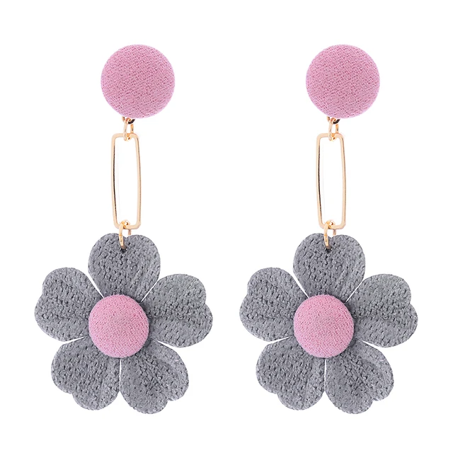 Buy QCOOLJLY Cute Girls Dangle Earrings Cotton Flower