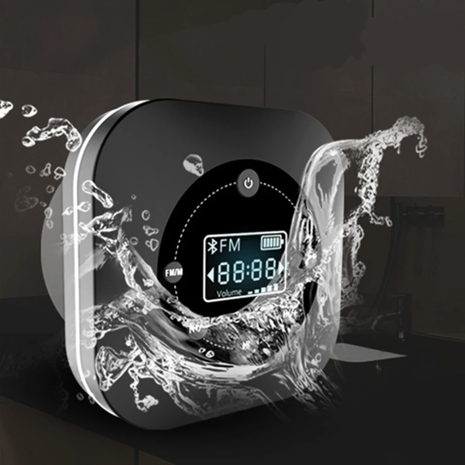 

Wireless Bluetooth Speaker Waterproof Suction Cup Shower Subwoofer Bluetooth Column Hifi Surround Sound System Shower Speaker