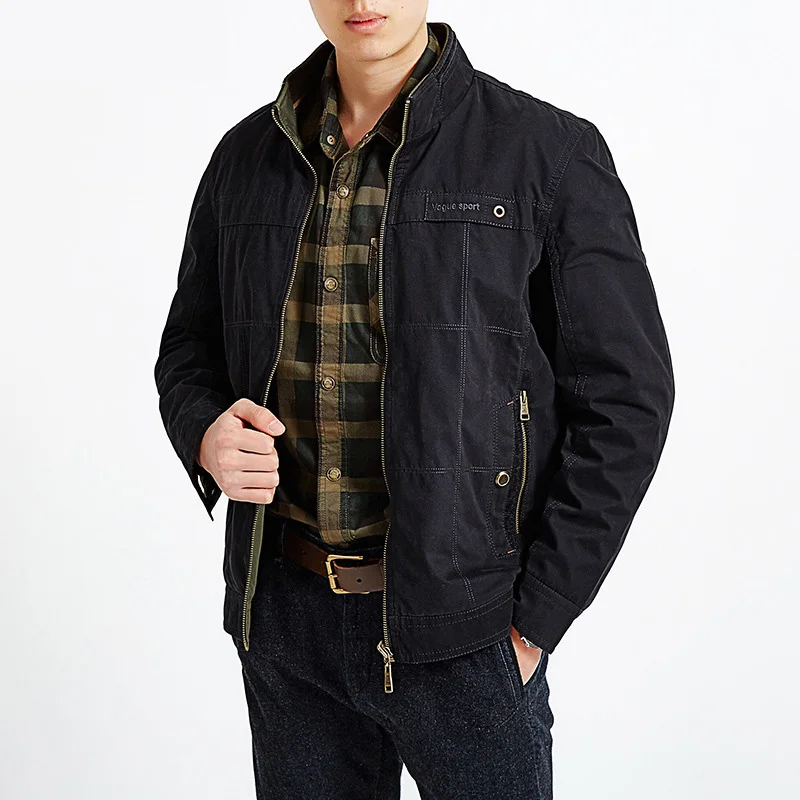 Брендовая осенне-зимняя военная куртка для мужчин размера плюс 7XL 8XL верхняя одежда двухсторонняя Хлопковая мужская куртка и пальто chaqueta hombre - Цвет: Dark Blue