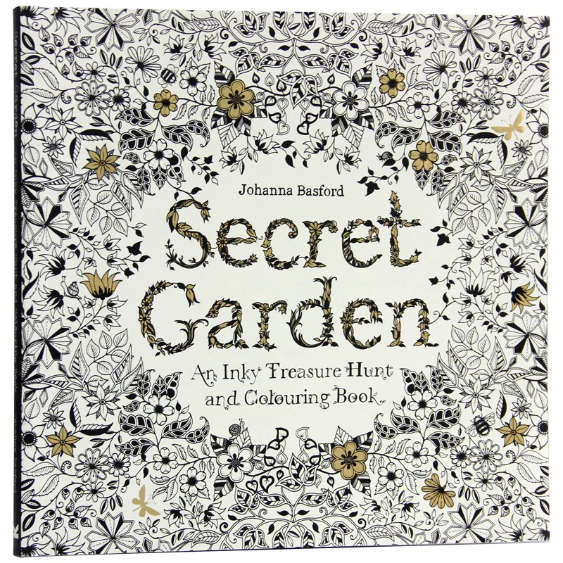 96 Pages English Secret Garden Coloring Books For Adults Kids Relieve Stress Kill Time Graffiti Painting