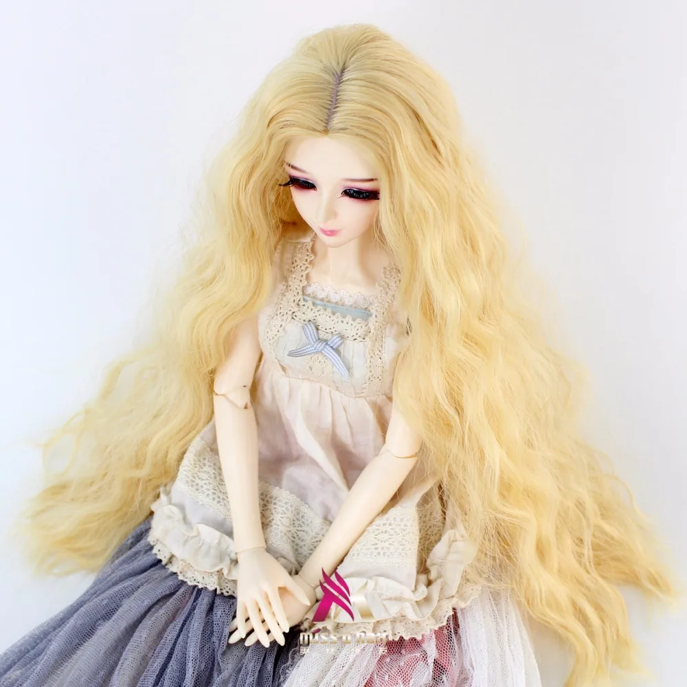 Miss U Hair 1/4 7 8 дюймов и длинный курчавый BJD кукольный парик для волос Средний центр