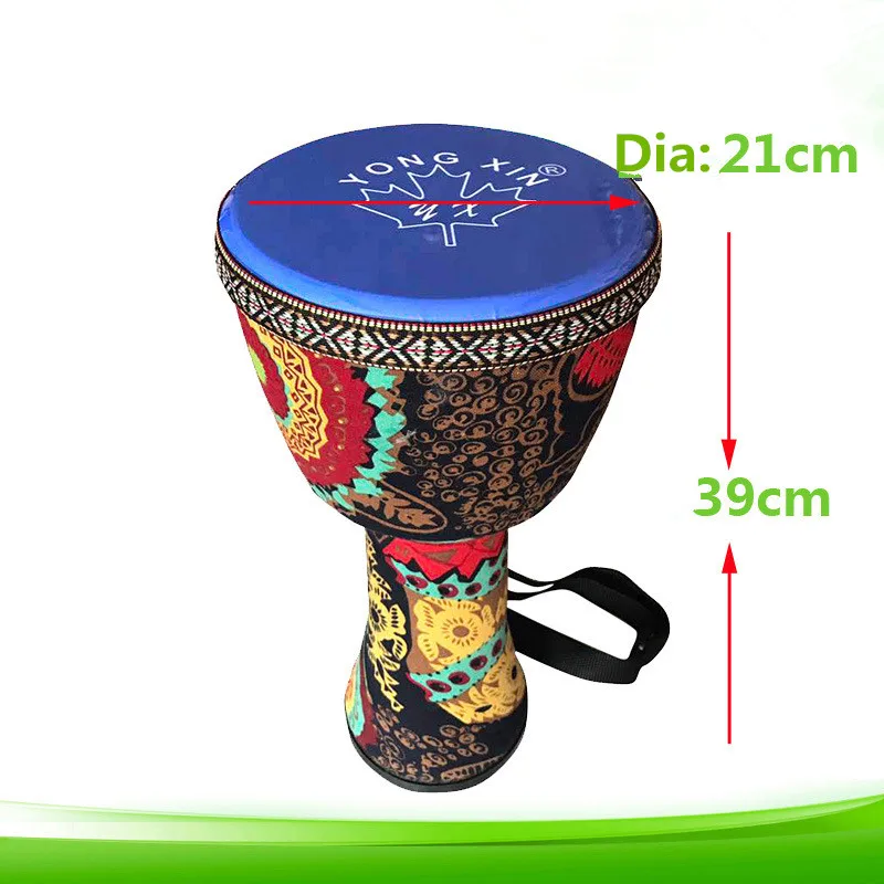 8 Inch ABS Djembe Drum African Percussion Hand Mahogany Wooden Jambe Doumbek Drummer With