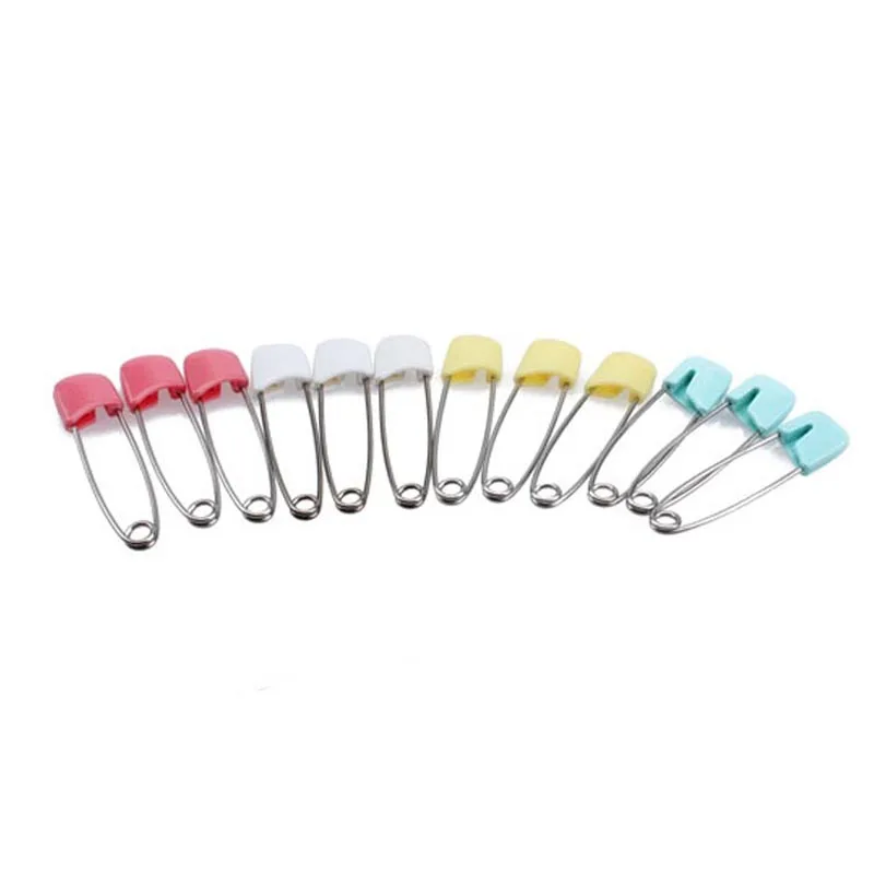 

Newly 12Pcs Baby Safety Shower Cloth Diaper Pins Holder Accessories TE889