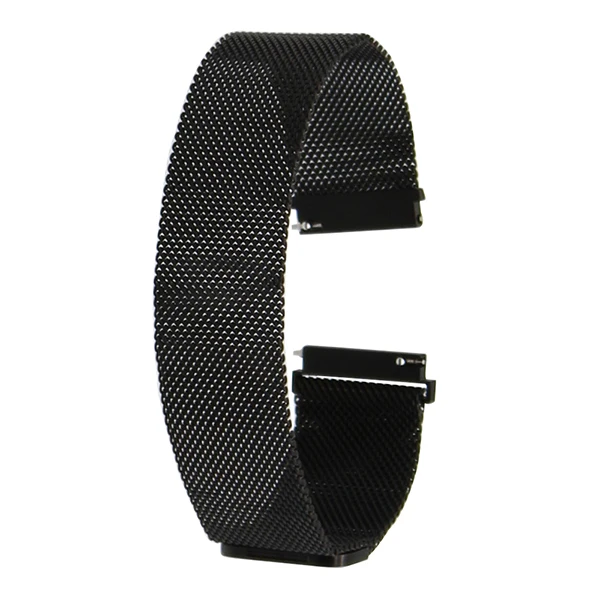 22 мм Миланская петля ремешок для ASUS Zenwatch 2 22 мм LG G Watch W100/W110/W150 Pebble Time браслет из нержавеющей стали ремешок - Цвет ремешка: Black