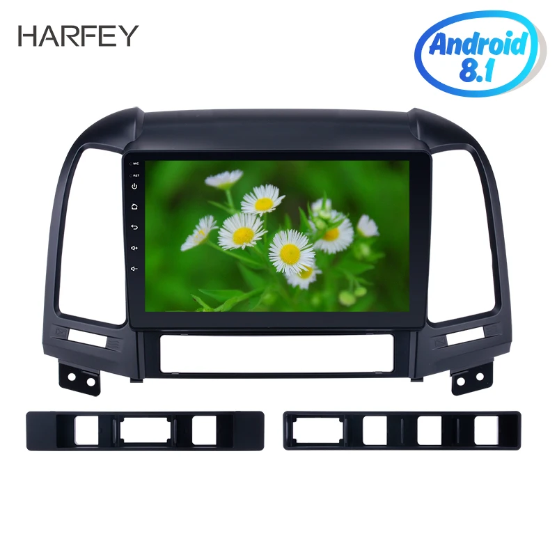 Harfey for 2005-2012 HYUNDAI SANTA FE Radio with Android 8.1 Bluetooth GPS Navigation Car Audio System Touch Screen WiFi 3G