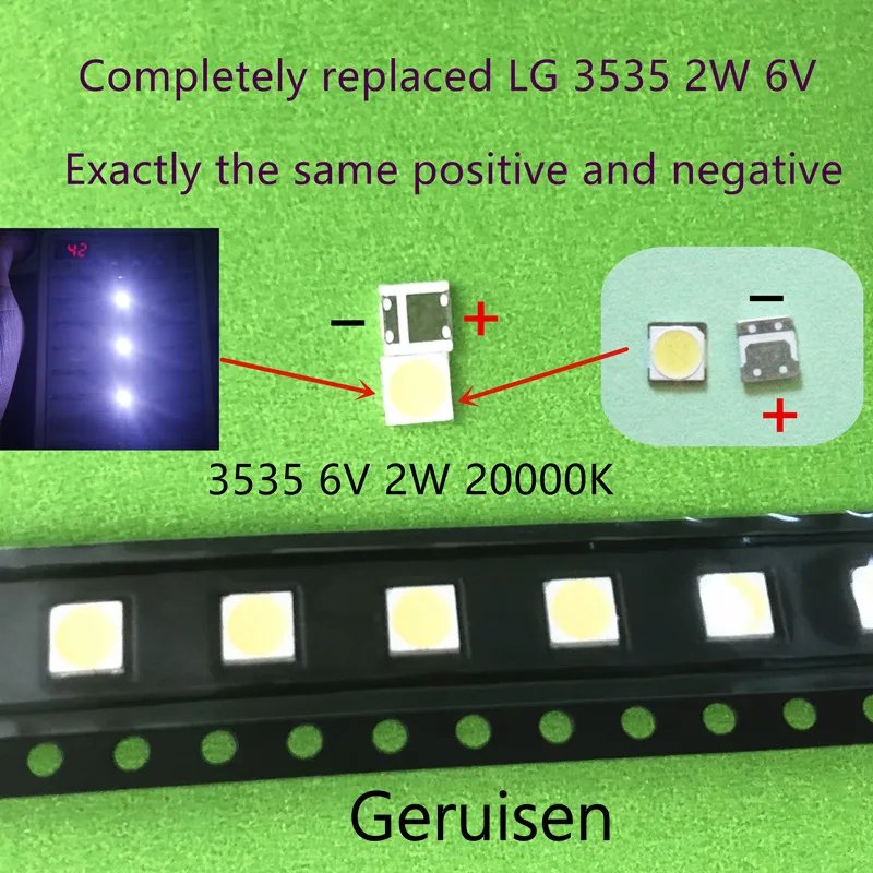 6V Para Reparación De Tv Lcd Lg Led Tv retroiluminación de diodos luz de tira 3535 SMD LED 50 un 