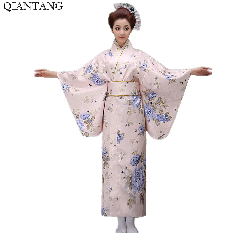 Top Selling Classic Traditional Japanese Women Yukata Kimono With Obi