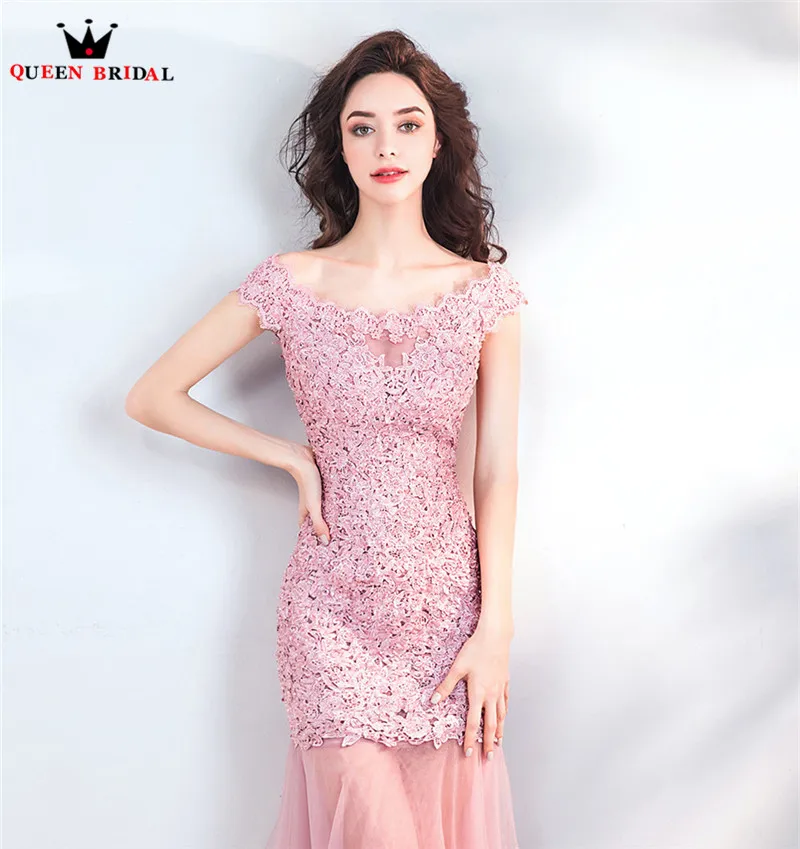 Sexy Evening Dresses 2019 Fashion Mermaid Tulle Lace Appliques Beading Formal Party Gowns Dress Evening Gown CS42