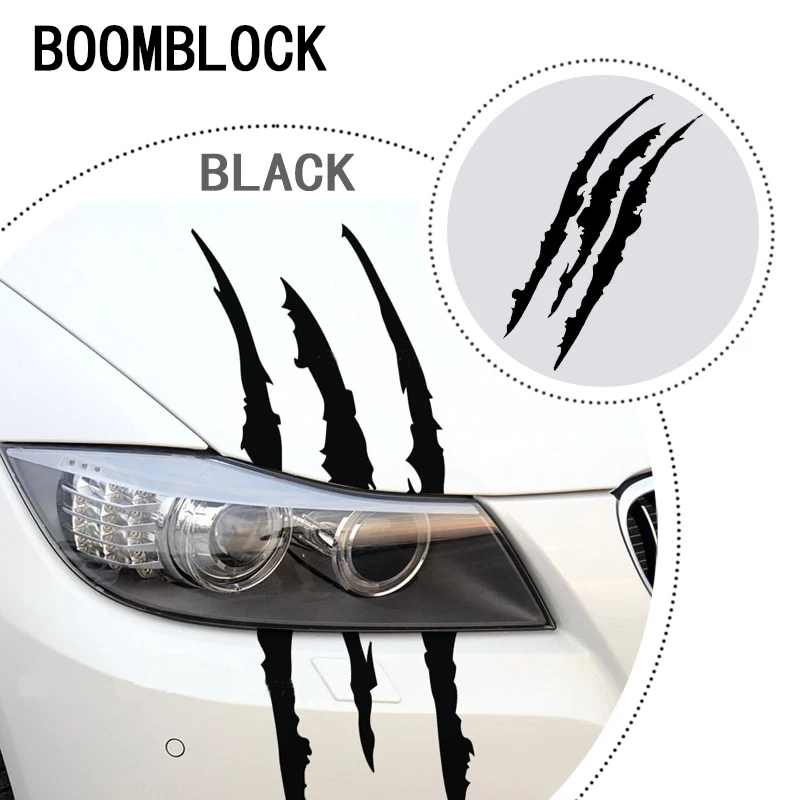 Car Styling Scratch Stripe Headlight Decal Sticker 40X12Cm Per Abarth Fiat 500 Bmw E60 E36 E34 Mercedes Benz W204 Volvo Xc90