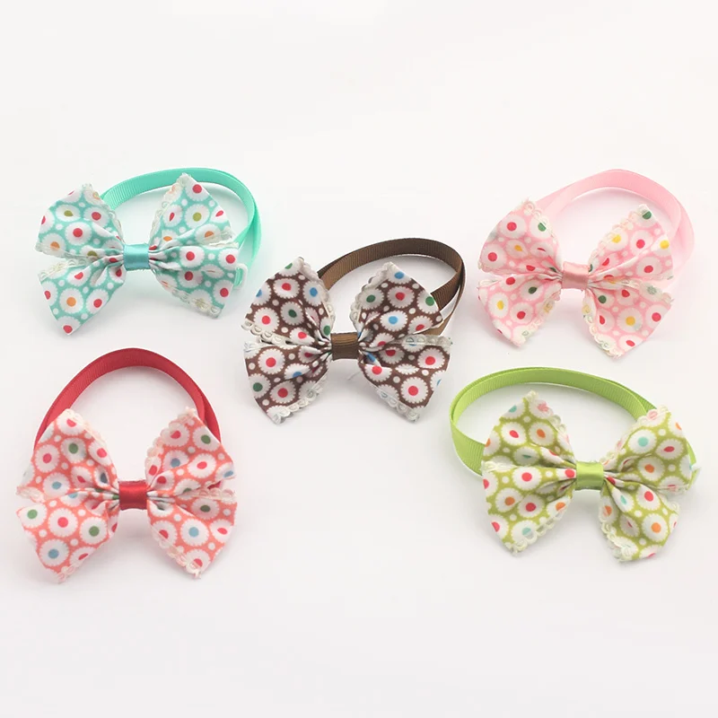 

Armi store Handmade Lovely Lace Ribbon Fashion Dog Tie Bow Ties For Dog 31027 Puppy Supplies