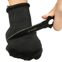 Полный палец анти нож Мясник перчатки из нержавеющей стали анти порезы перчатки для рыбалки Охота рыболовные аксессуары защита рук