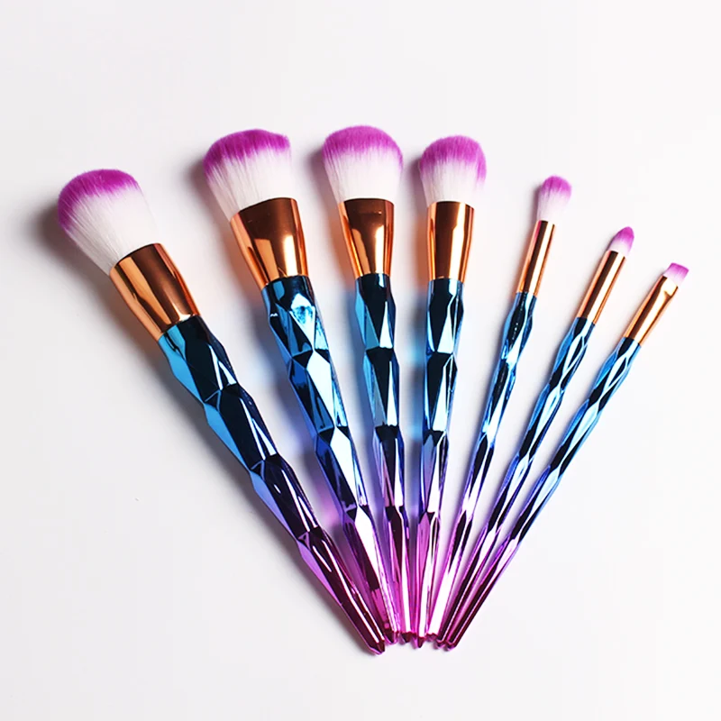 

Mermaid Unicorn Screw Diamonds Gourd Makeup Brushes Sets 3D Colorful Brushes Foundation Blush Cosmetic Brush Set Kit Tools
