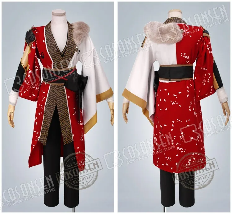 Сценические костюмы звезд cosplayonsen AKATSUKI Kiryu Kuro косплей костюм красный белый полный комплект