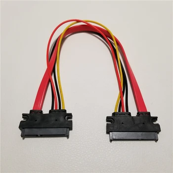 

10pcs/lot SATA Extension Cable 7+15Pin SATA Data Cable & power Cable Female to Female Hard Drive Line 30cm