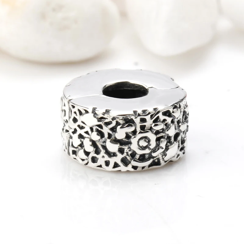

Fits Europe Original Charm Bracelets 925 Sterling Silver Layers of Lace Charm Clip Stopper Beads for Women Jewelry Accessories