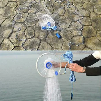 

New Fishing Net Aluminum Ring USA Catch Catcher Portable Tool Outdoor Hand Throw LMH66