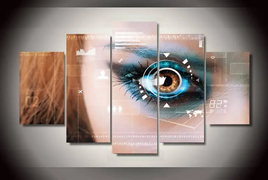 Framed Printed hi tech technology Painting on canvas room decoration