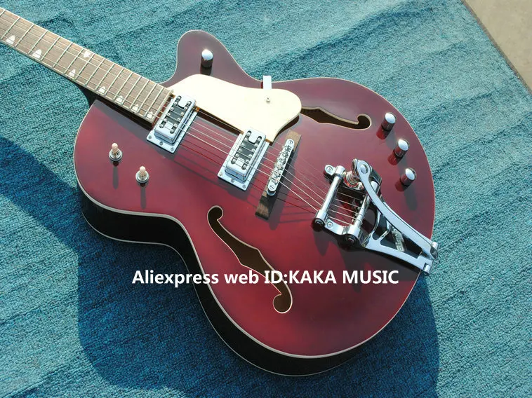 

High Quality Brown Jazz Guitar with Bigbys New Arrival Wholesale Guitars From China