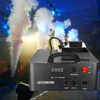 

LED 1500W Fog Machine,Wireless Remote DMX512 Control Smoke Machine With RGB LED Lights/Stage Pyro Vertical Fogger/Haze Machine