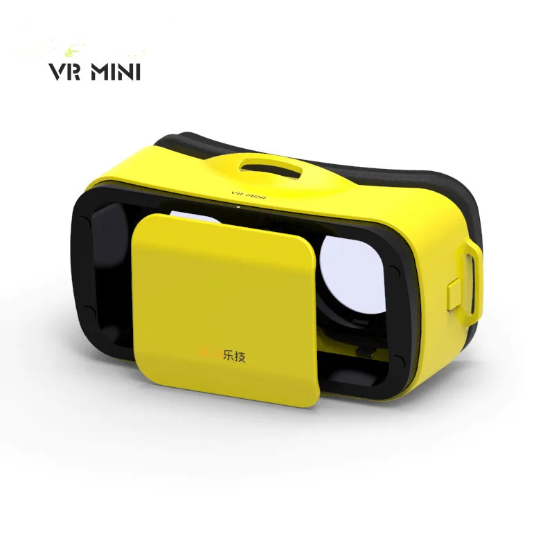 Дизайн виртуальной реальности красочные VR мини 3D очки VRBOX для 4,5-5,5 дюймов Android ios смартфон - Цвет: Цвет: желтый