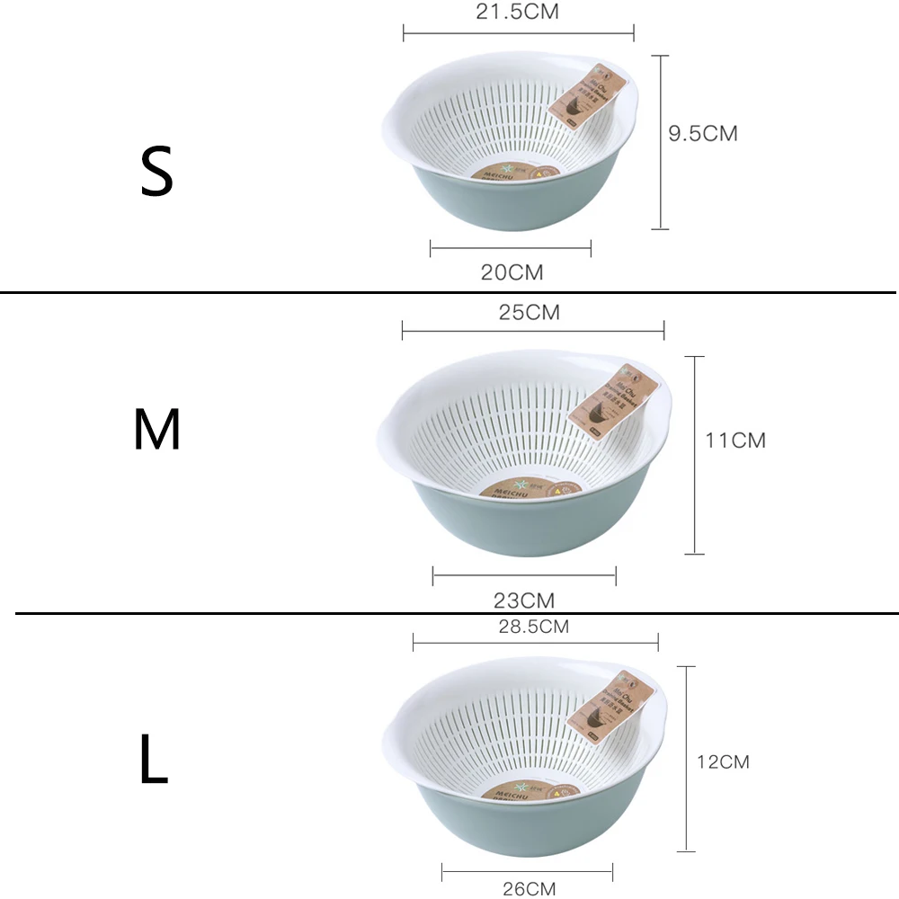 Дуршлаг для фруктов и овощей, корзина для мытья, ситечко для слива, двухслойный толстый Силиконовый круглый ящик для хранения, матовый подвесной кухонный инструмент
