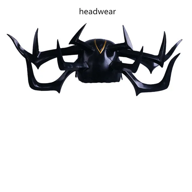 headwear ХЕЛЛА Косплей Костюм Тор Ragnarok Косплей фильм ТОР 3 наряд сексуальный женский костюм нарядная одежда Хэллоуин плащ сапоги для взрослых на заказ - Цвет: headwear