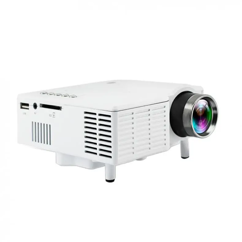 UC28B 60 بوصة المحمولة مصغرة جهاز عرض (بروجكتور) ليد جهاز عرض الوسائط المتعددة 320x180 قرار 500 التجويف للمنزل والترفيه
